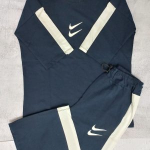 ست بلوز و شلوار نخ پنبه راحتی پاییزه_ طرح نایک در 5 رنگ